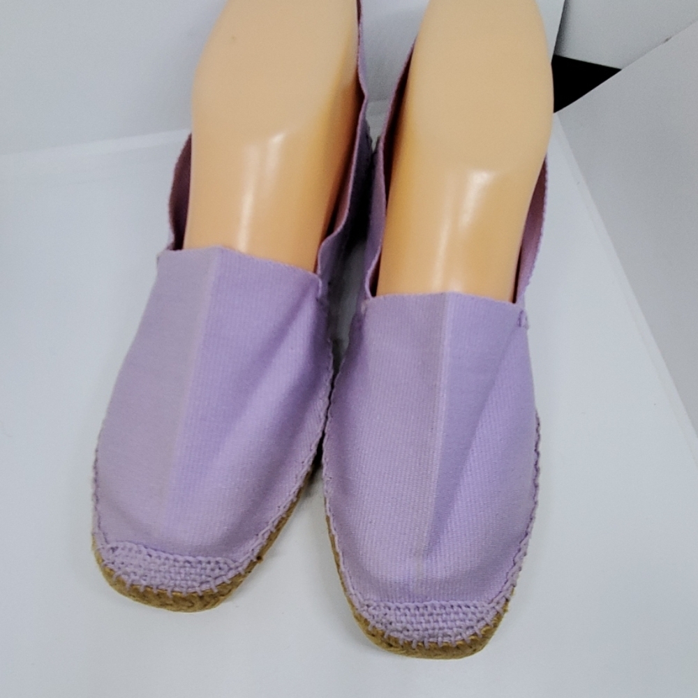 Cousu main light purple espadrilles flats 37